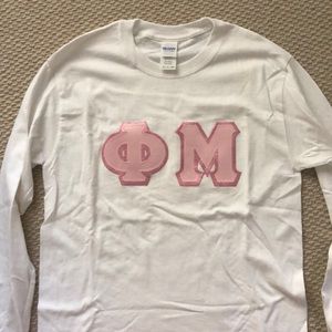 Phi Mu White Long Sleeve